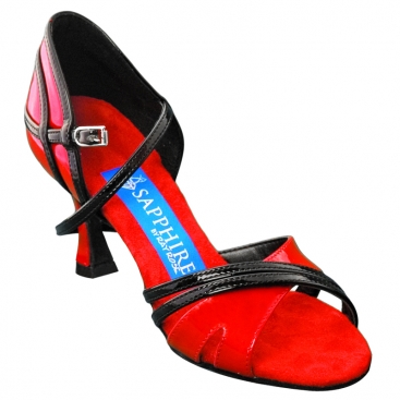Selena Ladies Genuine Leather Character Dance Shoes with Split Strap and  Rubber Sole. Available in Black, Red and Silver